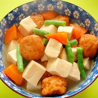高野豆腐と玉ねぎボールの煮物